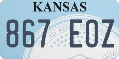 KS license plate 867EOZ