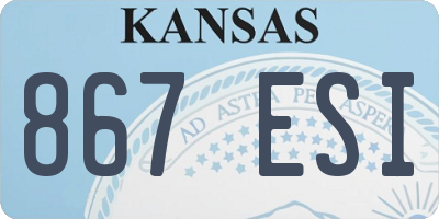KS license plate 867ESI