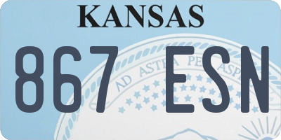 KS license plate 867ESN