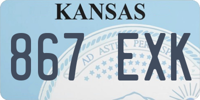 KS license plate 867EXK