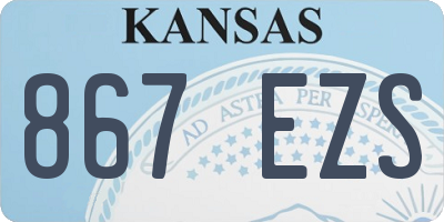 KS license plate 867EZS
