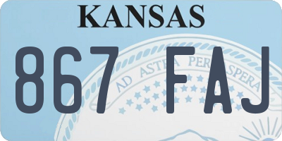 KS license plate 867FAJ