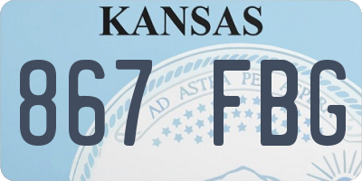 KS license plate 867FBG