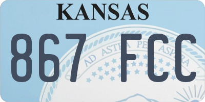 KS license plate 867FCC