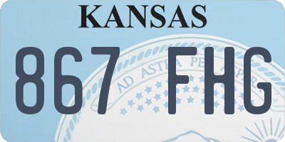 KS license plate 867FHG