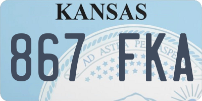 KS license plate 867FKA