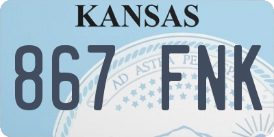 KS license plate 867FNK