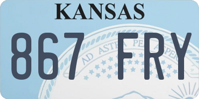 KS license plate 867FRY