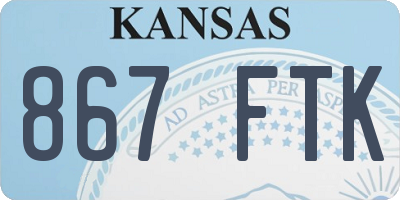 KS license plate 867FTK