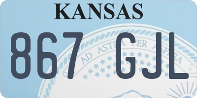 KS license plate 867GJL
