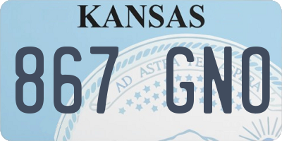 KS license plate 867GNO