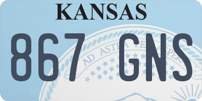 KS license plate 867GNS