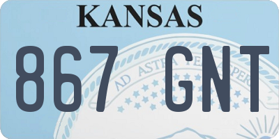KS license plate 867GNT