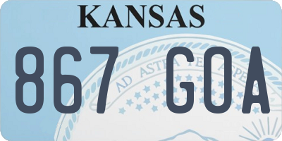 KS license plate 867GOA