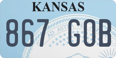 KS license plate 867GOB