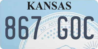KS license plate 867GOC
