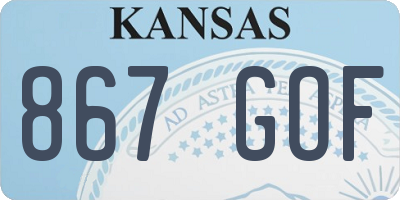 KS license plate 867GOF