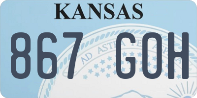 KS license plate 867GOH