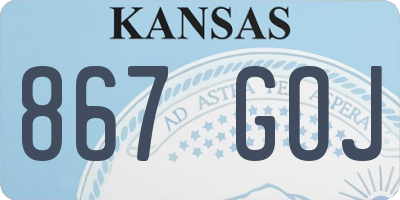 KS license plate 867GOJ
