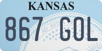 KS license plate 867GOL