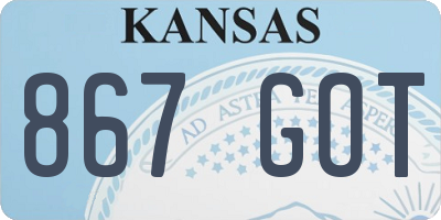 KS license plate 867GOT