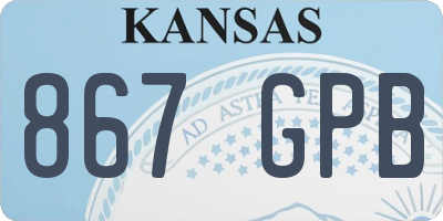 KS license plate 867GPB