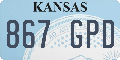 KS license plate 867GPD