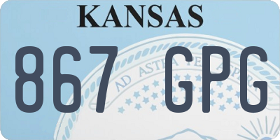 KS license plate 867GPG