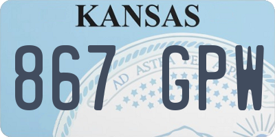 KS license plate 867GPW