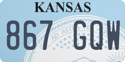 KS license plate 867GQW