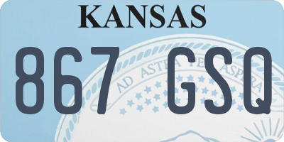 KS license plate 867GSQ