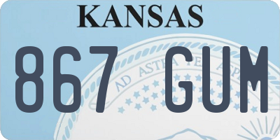 KS license plate 867GUM