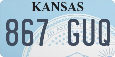 KS license plate 867GUQ