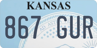 KS license plate 867GUR