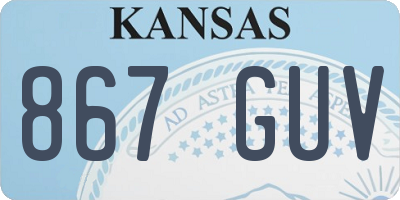 KS license plate 867GUV