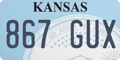 KS license plate 867GUX