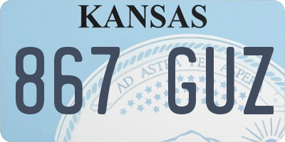 KS license plate 867GUZ