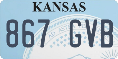 KS license plate 867GVB