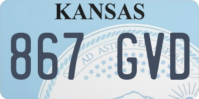 KS license plate 867GVD