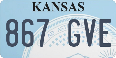 KS license plate 867GVE