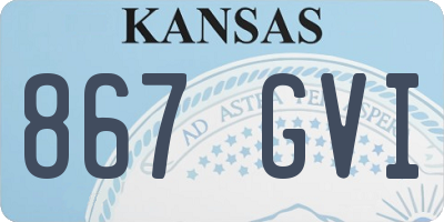 KS license plate 867GVI