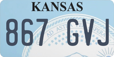 KS license plate 867GVJ