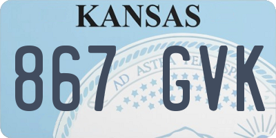 KS license plate 867GVK