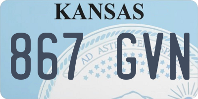 KS license plate 867GVN