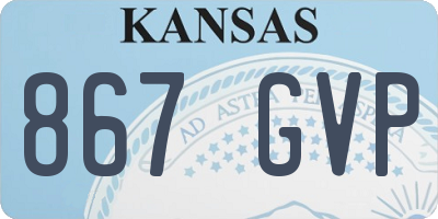 KS license plate 867GVP