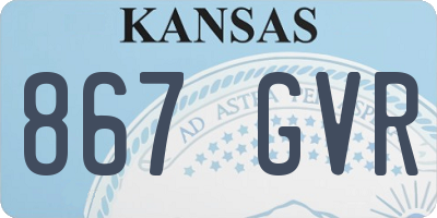 KS license plate 867GVR