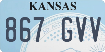 KS license plate 867GVV