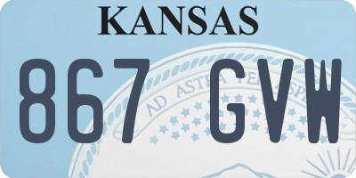 KS license plate 867GVW