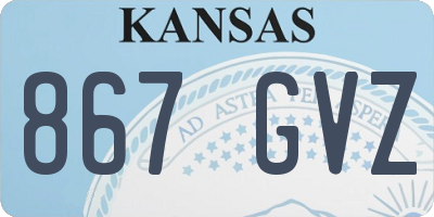 KS license plate 867GVZ