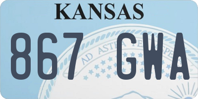 KS license plate 867GWA